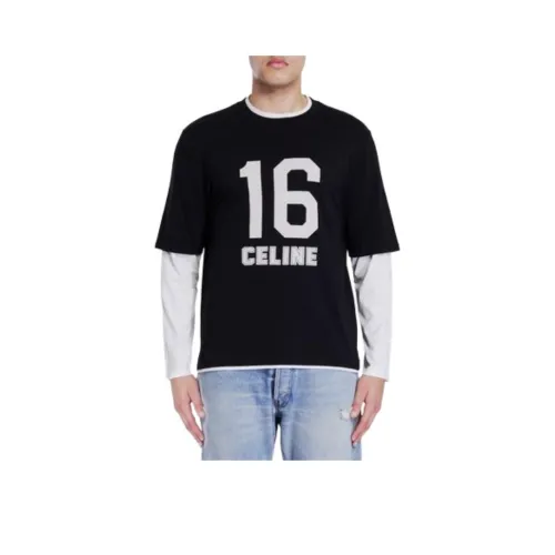 Celine Мужские черные T-рубашки