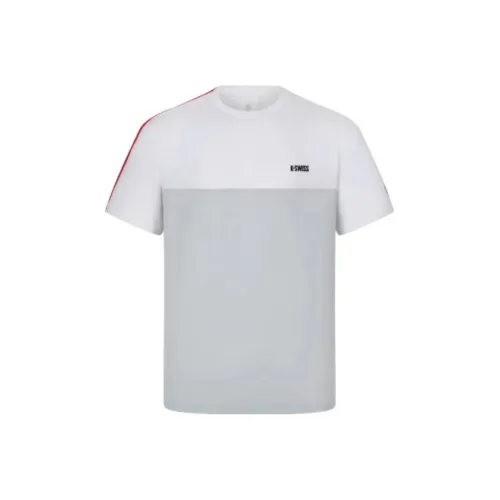 KSWISS Курт Короткий-Рукав Т-Рубашка Мужская Светло-Серый