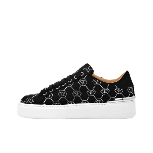 PHILIPP PLEIN Lo Топ Strass Monogram Low Top Скейтборд Кроссовки Женские Черные