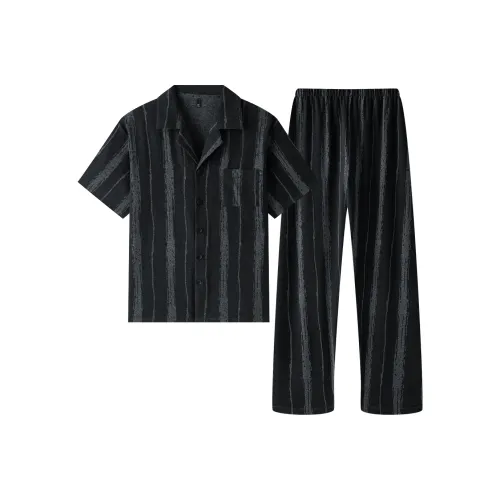 Gongdie Пижамный комплект Мужской Темно-серый
