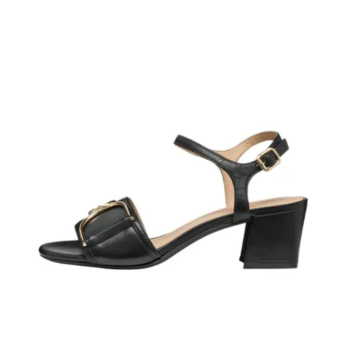 GEOX Eraklia 50 One Ремень Сандалии 5,5 см Женские Черный