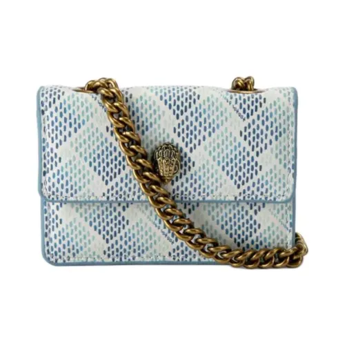 Kurt Geiger London Покрытие Холст Плечевая Сумка Mini Женская Синяя