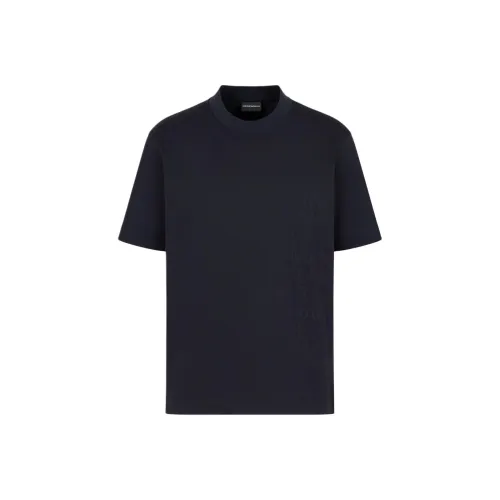 EMPORIO ARMANI FW24 T Рубашка Мужская Морской Синий