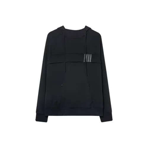 Yvette С капюшоном свободный крой стандартный свитшот унисекс черный