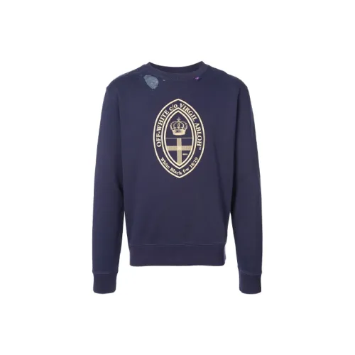 Off Белый SS20 Темно-синий Синий Мужские Свитшоты