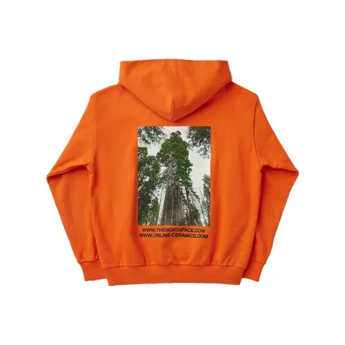 The North Face TNF X ONLINE CERAMICS SS23 Co Брендированные SERIES Апельсиновые Унисекс Свитшоты