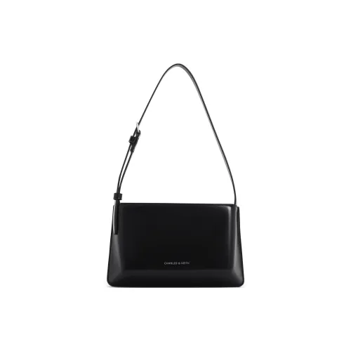 CHARLES KEITH Полиуретан Плечевая сумка Стандартная Женская Черная Серая