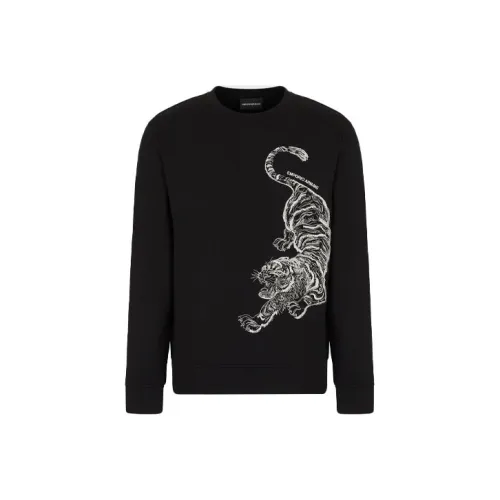 EMPORIO ARMANI Мужские черные свитшоты