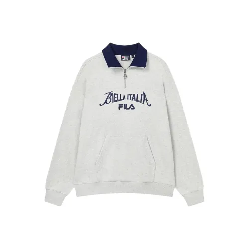 FILA Сливочный Вересковый Серый Унисекс Свитшоты