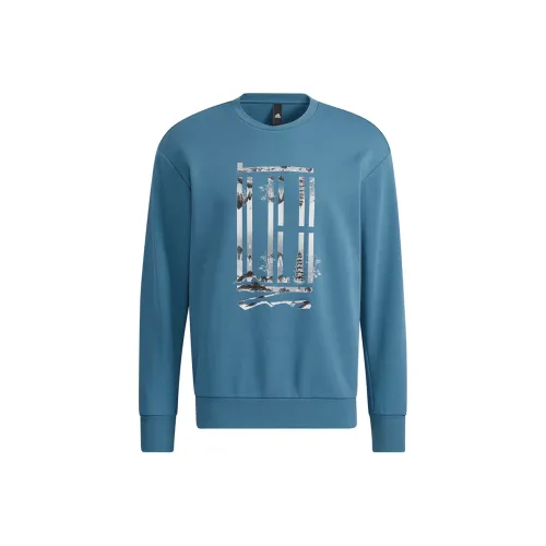 Adidas Wuji Series WJ Логотип Свитшот Мужской Форменный Синий