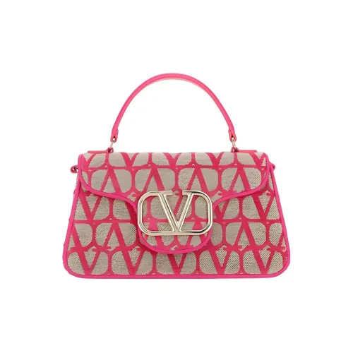 Valentino Locò Хлопок с Полиэстером Сумка через плечо Сумка Женская Розовая и Бежевая