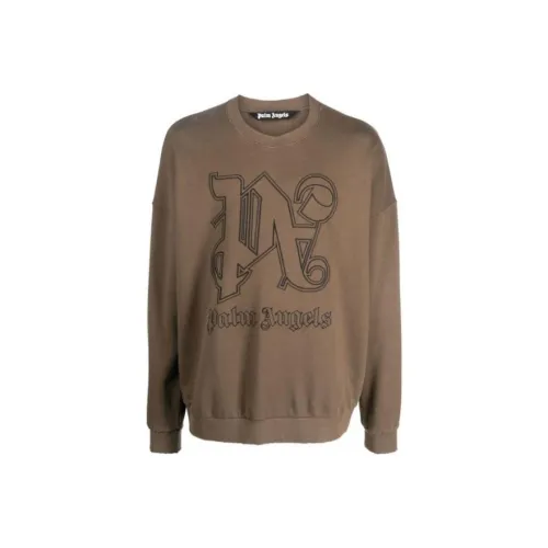 PALM ANGELS Коричневый Мужской Свитшот