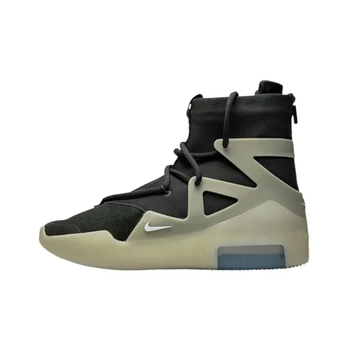 Nike Air Fear Of God 1 Винтажные баскетбольные кроссовки High Топ Черный бежевый Унисекс