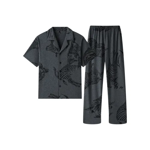 Gongdie Пижамный комплект Мужской Темно-серый