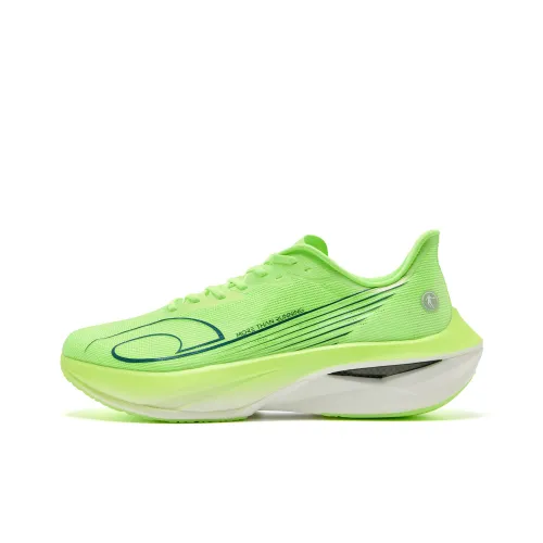 QIAODAN Swift 3PRO Беговые кроссовки Низкий топ Летящий теневой зеленый Джордан-белый Мужской