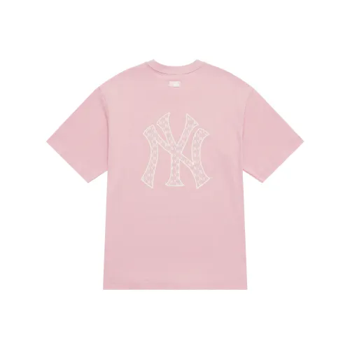 MLB MONOGRAM Коллекция New York Yankees SS25 T-Shirt Unisex Pink