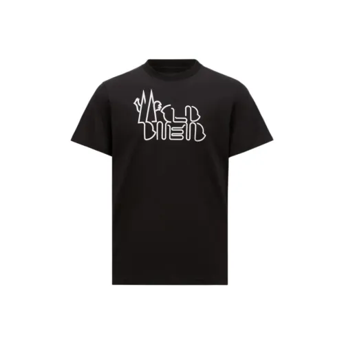 Moncler SS25 Черные Мужские T-рубашки