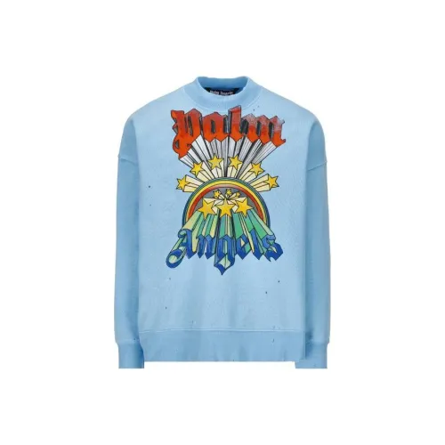 PALM ANGELS Синий Мужской Свитшот