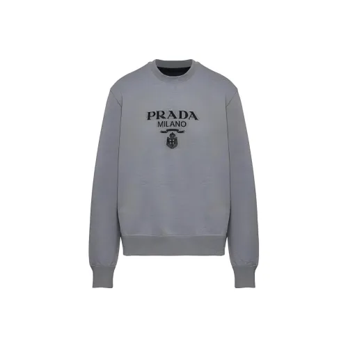 PRADA Серый Мужской Свитшот