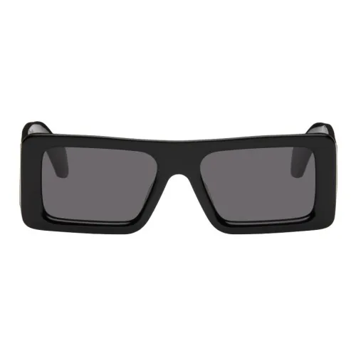 OFF Белый Пластик Прямоугольный Солнцезащитные очки Мужской Черный