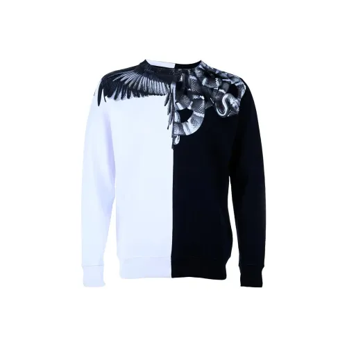 MARCELO BURLON Черный/Белый Мужские Свитшоты