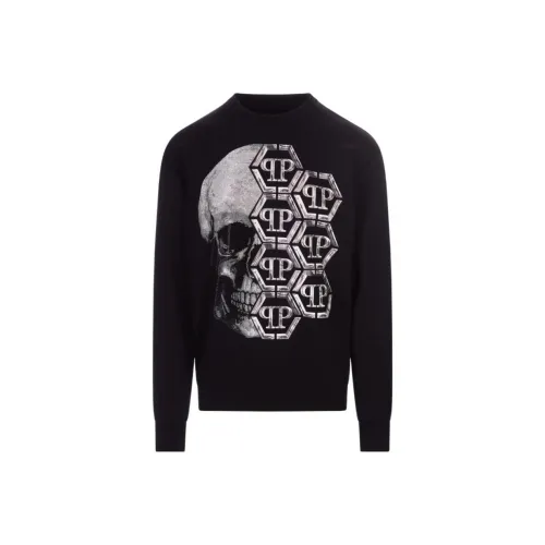 PHILIPP PLEIN Мужские черные свитшоты