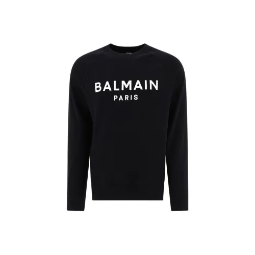 BALMAIN Черные Мужские Свитшоты