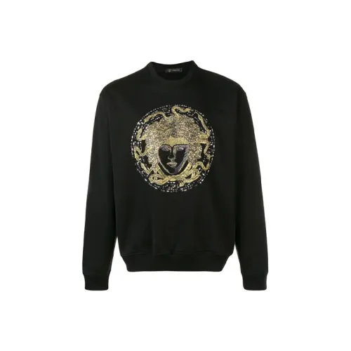 VERSACE Мужские черные свитшоты