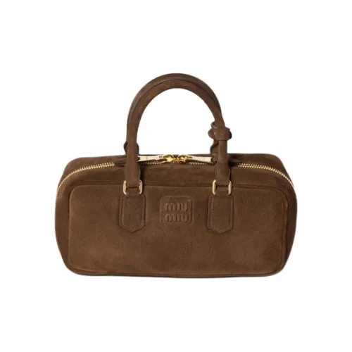 MIU MIU Сумка из коровьей кожи одно плечо женский темно-коричневый