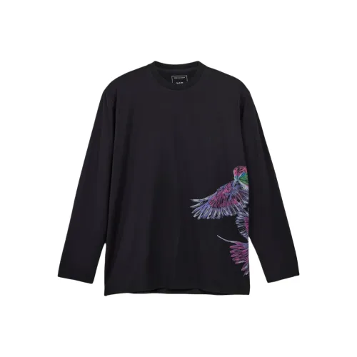 Y 3 Graphic Long Sleeve LONG SLEEVE TOP T Рубашка Мужская Черная