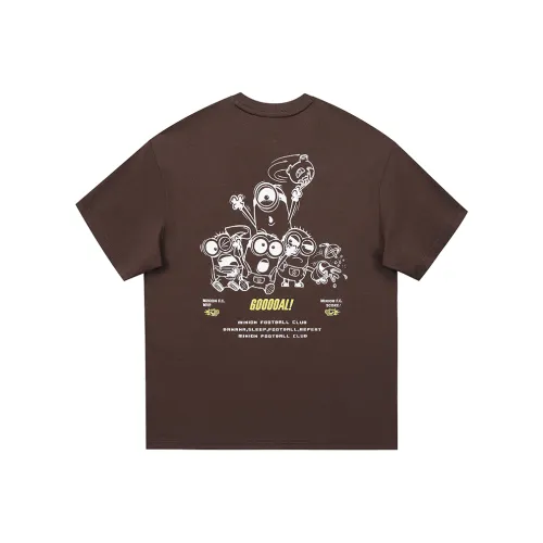 361° x Minions Совместное издание Футболка Унисекс Новая Кофейного цвета