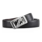 Черный с серебряной пряжкой