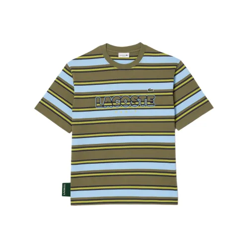 LACOSTE T-рубашка мужская хаки зеленая белая