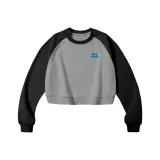 Женский укороченный мусс серого цвета