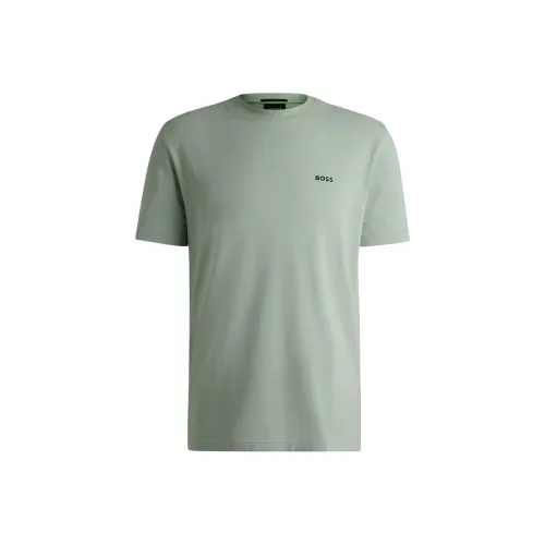 Hugo Boss Светло-зеленые Мужские T-рубашки