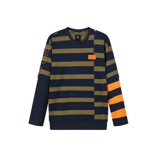 FILA 3,1 Phillip Lim Collaboration Collection Черный и Зеленый Полосы Мужские Толстовки