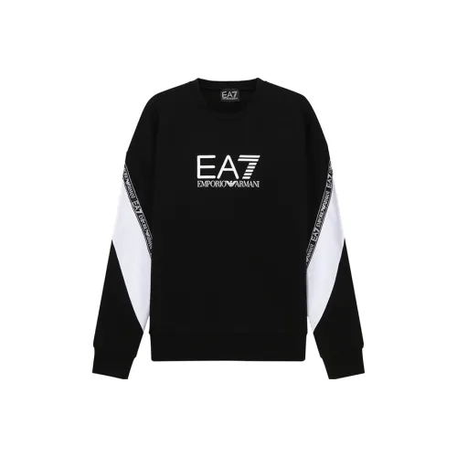 EMPORIO ARMANI EA7 Толстовка Мужская Черный Белый