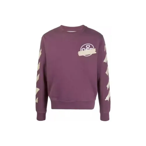 Off Белый Фиолетовый Мужские Толстовки