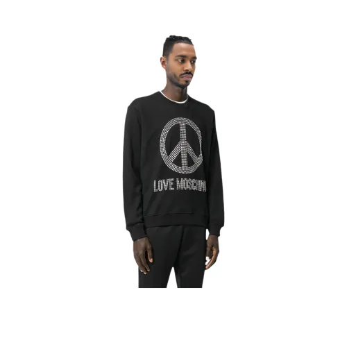 LOVE MOSCHINO Черные Мужские Свитшоты