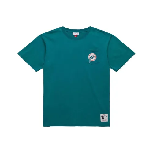 MITCHELL NESS Aqua Miami Dolphins T-Shirt Мужской Зеленый