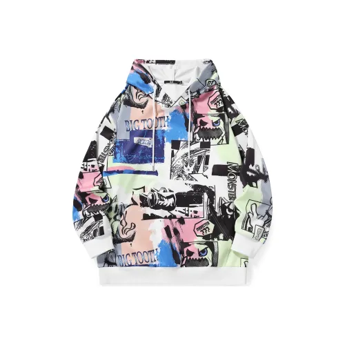 BT С капюшоном Свободный крой Толстовка Весна-Осень Зима Унисекс