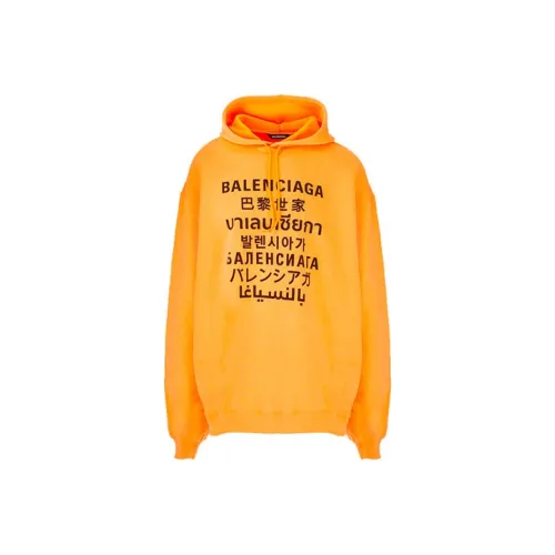Balenciaga Свитшот Свободного кроя Мужской Оранжевый