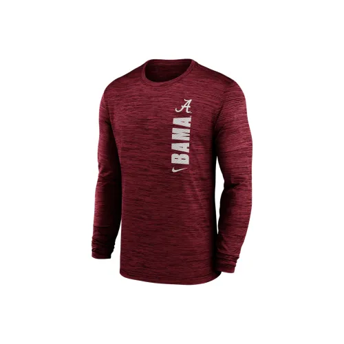 nike Dri Fit COLLEGE Alabama Малиновый Прилив Sideline Velocity T Рубашка Мужской Темно-красный