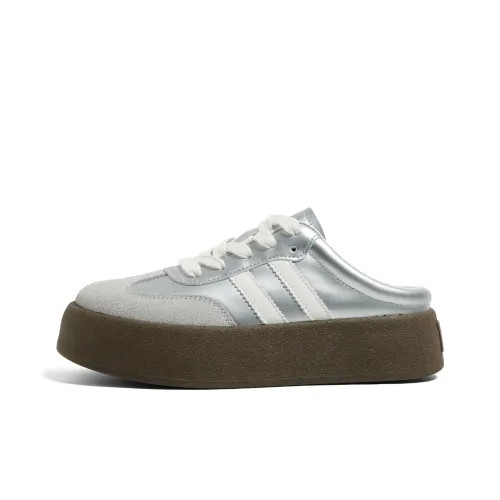 HUANQIU Устойчивые к истиранию домашние тапочки для женщин цвет серебряный