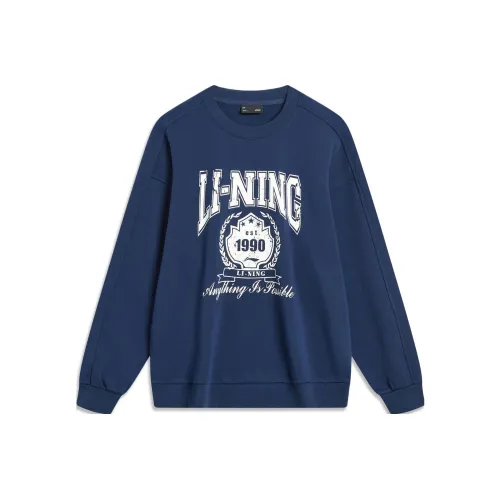 LINING Sports Fashion Collection Толстовка Унисекс Темный Корабельный Синий