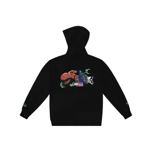 SHAOLIN С капюшоном свободный крой худи унисекс черный