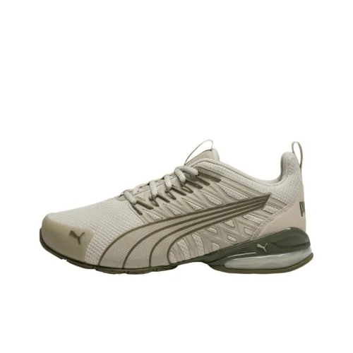PUMA Voltaic Evo Slip-Resistant Abrasion-Resistant Low-Top Беговые кроссовки Унисекс Бежево-зеленый