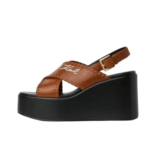 Karl Lagerfeld Wendy one Ремень Сандалии Женские Коричневый