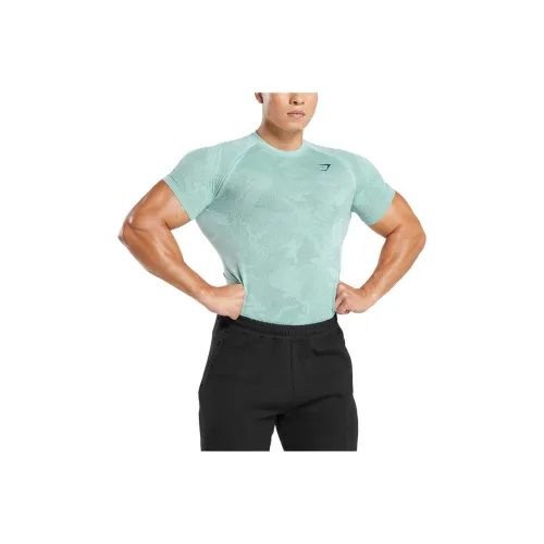 GYMSHARK Циановые Мужские T-рубашки