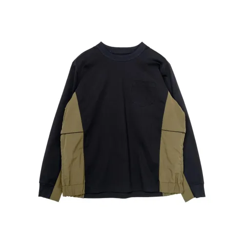 Sacai совместный бренд SS25 Хаки Мужская T-рубашка